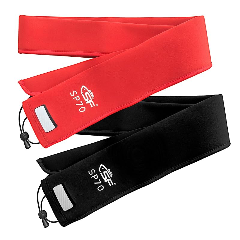 SF Neoprene Fishing Rod Sleeve Cover Protector Gloves Red & Black 70 in