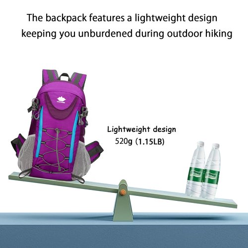 Newsty 35L Hiking Backpack, Camping Backpack for Adventures, Purple