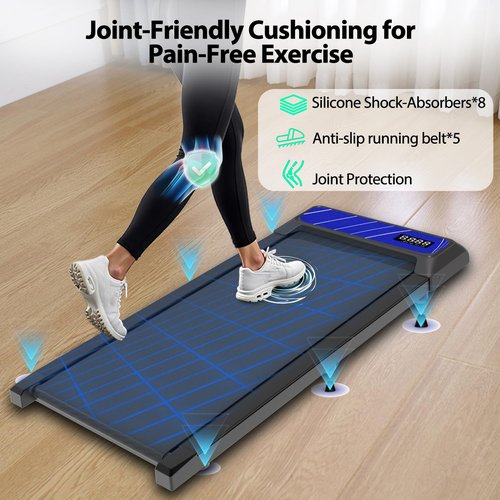 Walking Pad,Under Desk Treadmill with Incline, 2 in 1 Portable Treadmills for Home, 2.5HP Low Noise Small Treadmill with Remote Control, Compact Design Walking Jogging Running Machine,265LBS