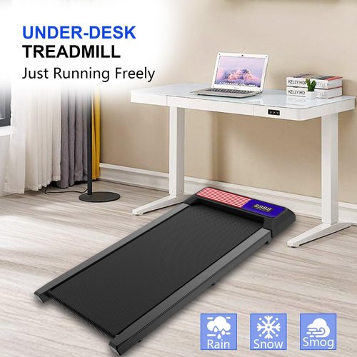 Upreign Walking Mat,Under Desk Treadmill 2.5HP for Home and Office, 265Lbs Weight Capacity,Treadmill with APP &Remote Control, LED Display