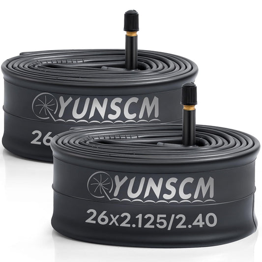26" Bike Tubes 26x2.125/2.25/2.30/2.35/2.40 AV32mm Schrader Valve 56/64-559 26" Bicycle Tube - Butyl Rubber Compatible with Mountain, Road, MTB, City Bike Tire -2 PCS