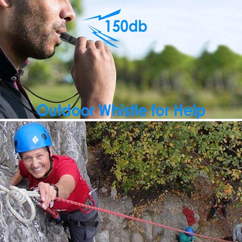 Luca Elf Aid Signal Mirror 2 x 3 Inch, Military Grade Survival Mirror, 3 in 1 Hiking Camping Mirror with Compass and Whistle for Outdoor Adventure Emergency SOS Small Mirror (1pcs)