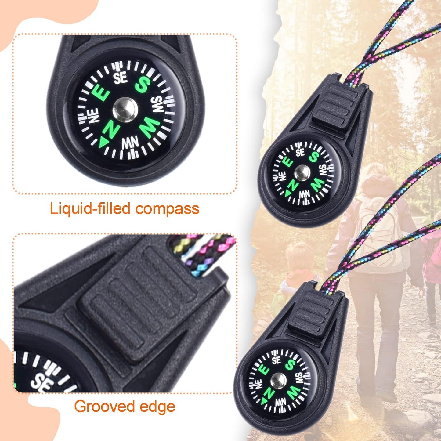 25 Pack Compass for Kids Bulk,Childrens Mini Compasses for Classroom,Boy Scout Compass Party Favor Pocket,Hiking and Survival
