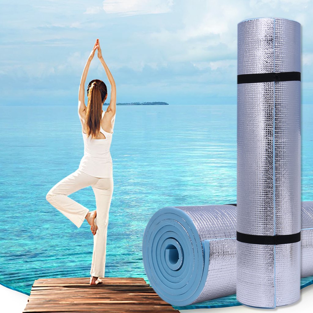 6mm Thick Durable EVA Yoga Mat Exercise Gym Fitness Workout Non-Slip Pad Camping Yoga Strap