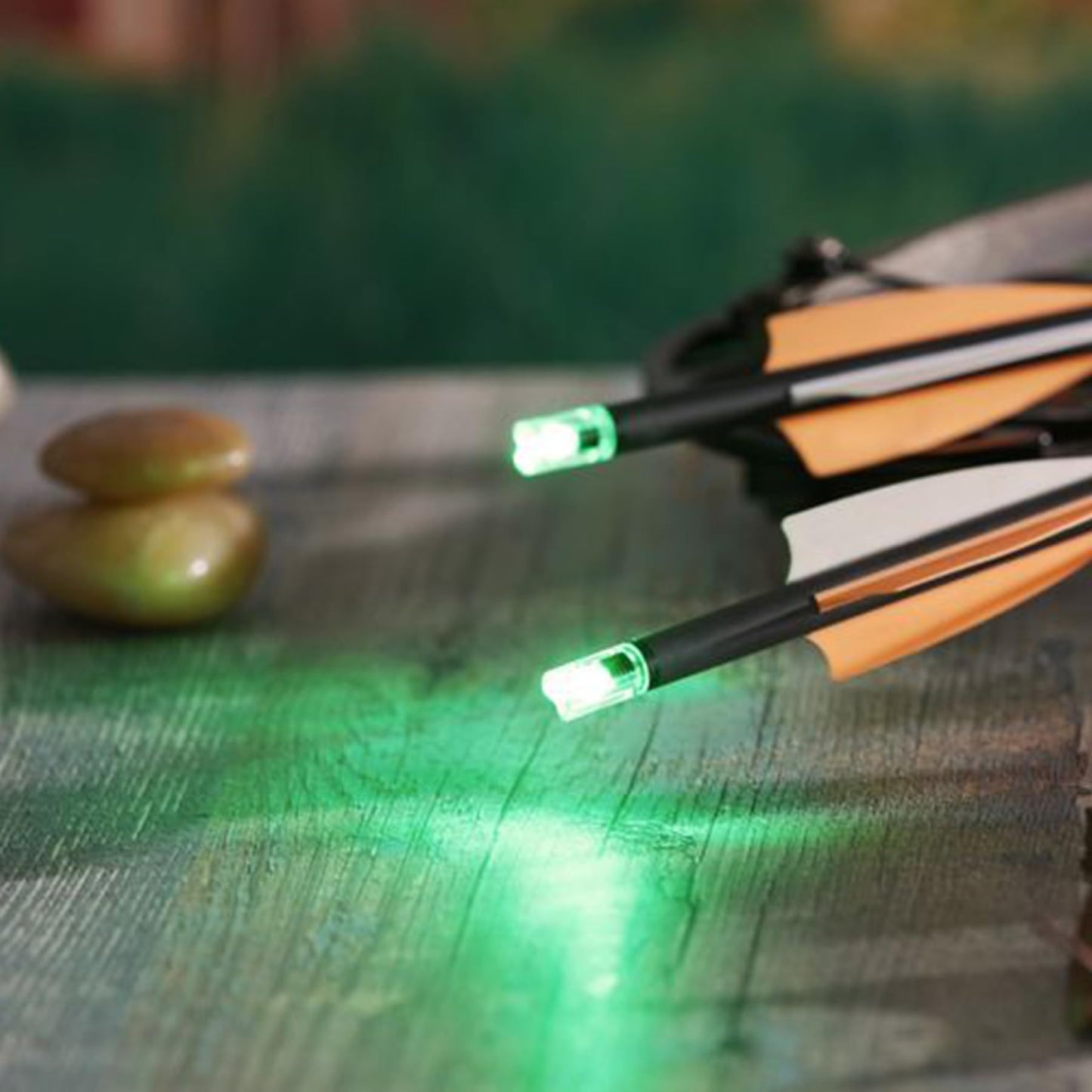 KEAUP 6 PCS Crossbow Lighted Nock with ON/Off Switch for .300/7.62mm Inside Diameter Led Nocks Arrow nocks for Archery Hunting