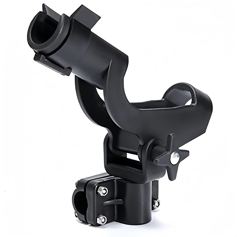 HiUmi 4-Pack Adjustable Rotatable Fishing Rod Mount Rack Holder for Boat Kayak Canoe RH50-4Pack
