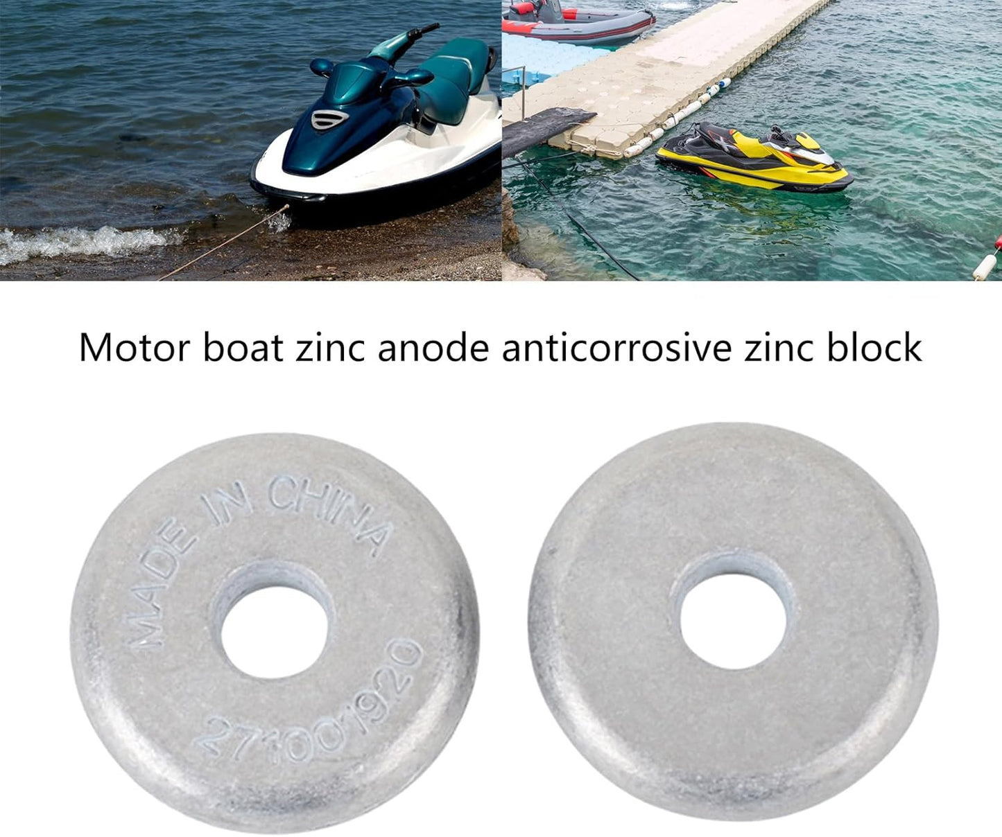 271001920 Anode for Wake Fish Outboards Motorboats Zincs Block