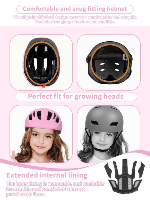 XJD Toddler Helmet Kids Bike Helmet for Infant/Baby Multi-Sport Adjustable Skateboard for Kids Boys Girls Lightweight for Age 1 and Older (Pink, X-Small: 18.11"-20.08" / 46-51 cm)