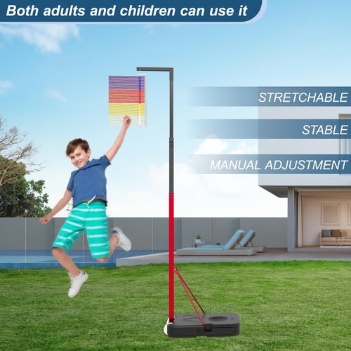 Aplsrhun Jump Measuring Tool, 4.9-12.6 FT Adjustable Height Vertical Jump Tester for School Gym, Floor Standing Vertical Jumping Measurement Challenger for Volleyball Slam Dunk Jump Training Aid