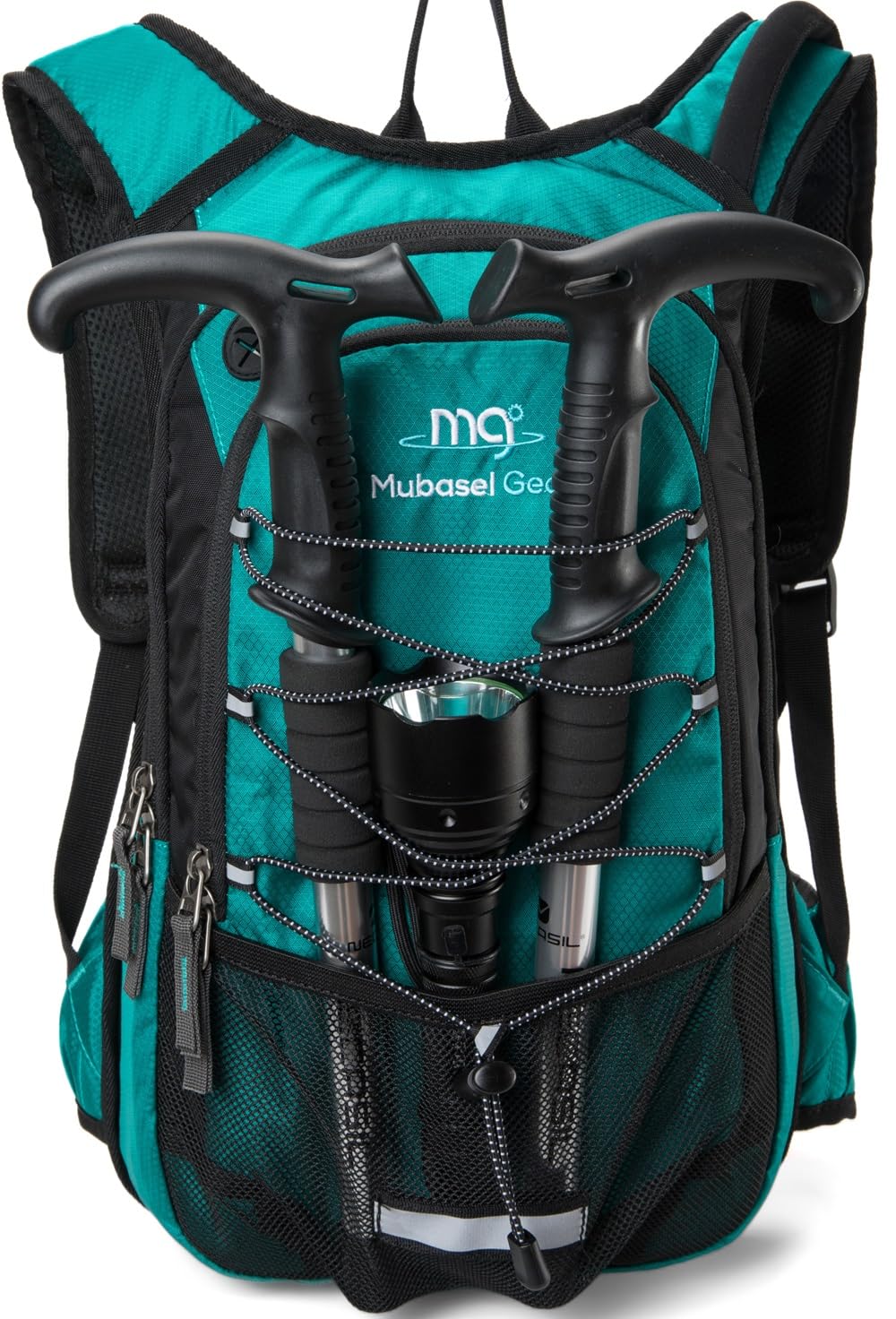 15L Insulated Hydration Backpack Pack with 2L Water Bladder Lightweight Hiking Backpack Bag for Women Men Daypack for Hiking Running Festival Camping Biking (Emerald)