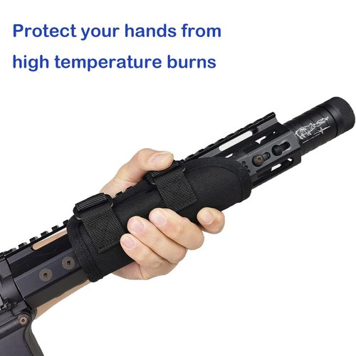 newganbo Rail Rap Gun Rail Cover Rail Wrap Heavy Heat Shield Gear Wrap Hand Protective Fit Slim Rail to Quad Rails or Larger Diameter Rails (6 × 7.5 inches)