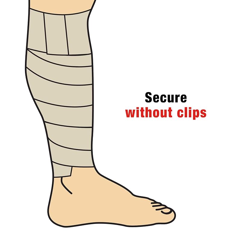 ACE Brand Elastic Bandage with Clips – 4" Adjustable Support Wrap, One Size