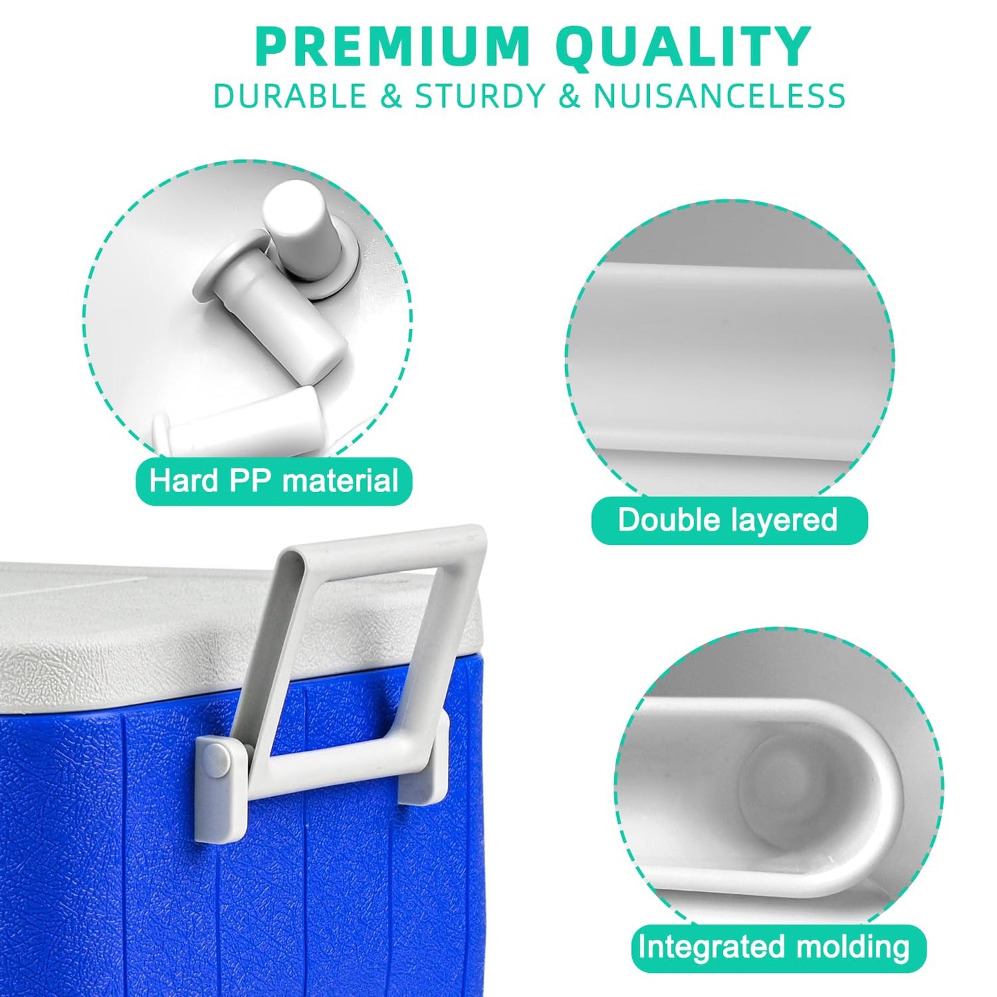 Jexobox Cooler Handle Replacement Kit for Coleman Xtreme & 2-Way,Double-Layer Durable Design Part #3000005306/#R5286B120G Compatible(2PCS)