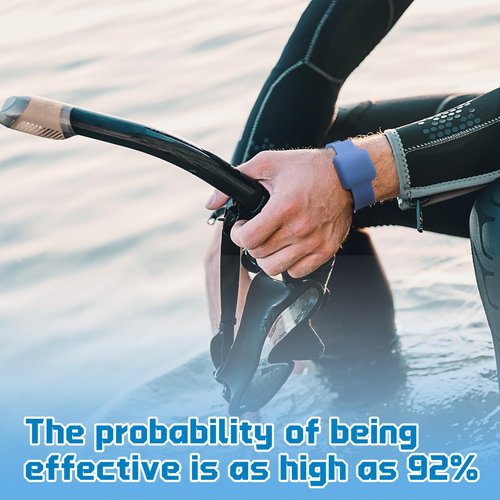 TEE-TEA Magnetic Shark Deterrent Wristband - Shark Repellent Strap for Surfing, Scuba Diving, Snorkeling, Swimming & Ocean Water Sports | Portable Anti Shark Device for Men Women Kids (Ocean Blue)