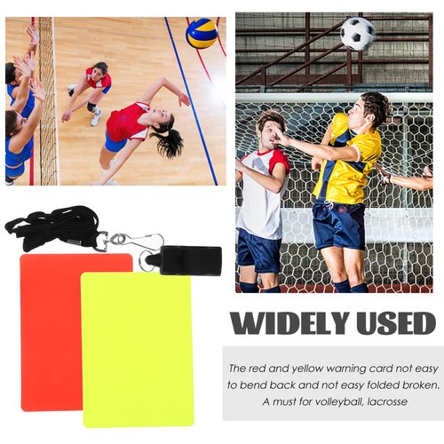 YARNOW Competition Referee Kit Soccer Cards Whistle Set for Volleyball Football Soccer Matches