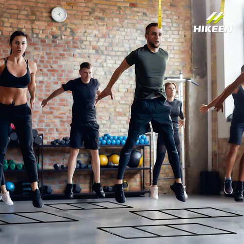 Hikeen Agility Ladder - Speed Ladder for Football, Basketball - Durable Rubber Training Ladder for Footwork with Carry Bag, No Assembly, Portable & Non-Slip Agility Football Training Equipment