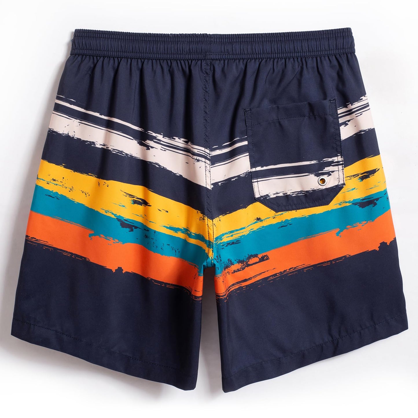 maamgic Mens Swim Trunks Quick Dry Swim Shorts with Mesh Lining Funny Swimwear Bathing Suits 7inch Flamingo N Tree Blue X-Small