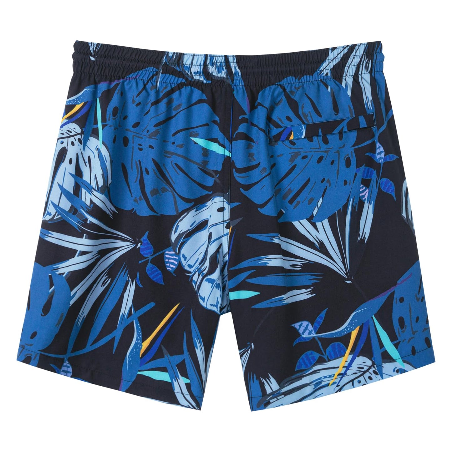 SURF CUZ Mens Swim Trunks with Compression Liner Quick Dry Swim Shorts 7" Swimming Trunks Stretch Bathing Suit Zipper Pockets,Surf Palms,XXL