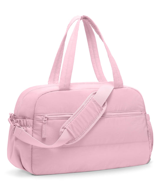 Gym Bag for Women, Travel Duffle Bags with Wet Pocket, Lightweight Carry on Bag Overnight Weekender Duffel Bag, Water Resistant (Bright Pink)
