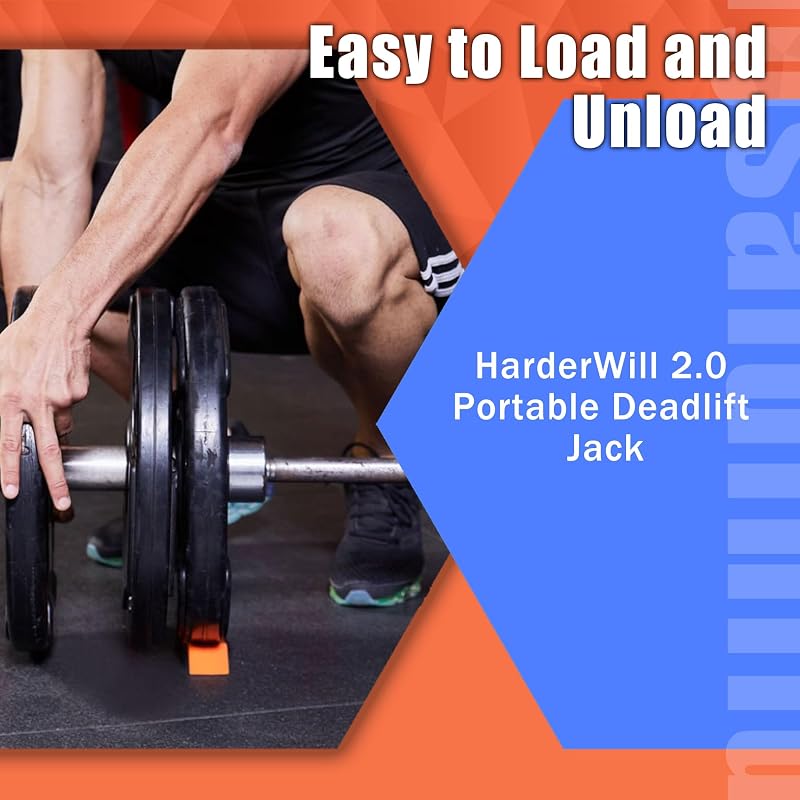Deadlift Jack Alternative (1 Pair) Orange - Easy Weight Plate Loading for Deadlift & Powerlifting