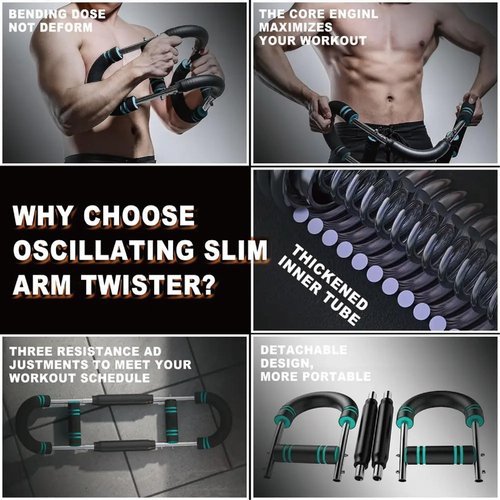 Twister Arm Trainer,Arm Trainer for Man,40-100lb Adjustable Arm Trainer with Chest Workout Equipment for Home Gym,Portable Home Fitness Equipment