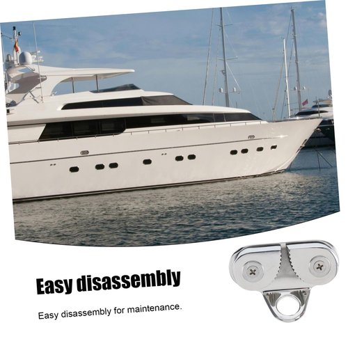 VANZACK Stainless Steel Cam Cleat with Leading Ring Grade for Boat Sailboat Kayak Canoe Easy Disassembly Maximum Holding Power Flared Entry for Quick Release Line
