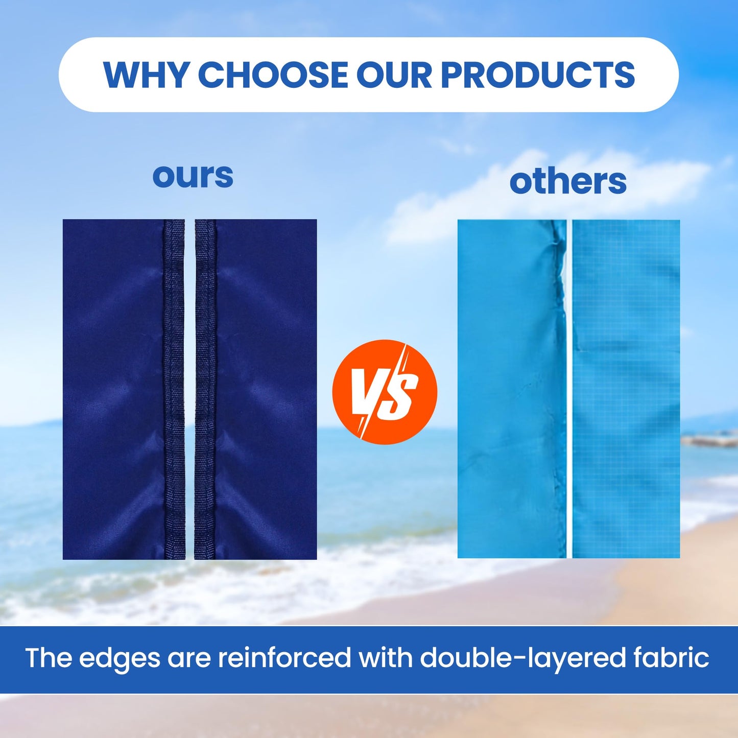 WIWIGO Beach Blanket Waterproof Sandproof Beach Mat 79" X 83"/10'x9'for 2-8 Adults Quick Drying Outdoor Picnic Mat Beach Accessories for Travel, Camping, Hiking