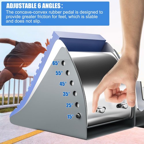 Supvision Multi-Function Lightning Starting Block Sprinter Pedals 6 Angle Adjustable Sprinters Track and Field Aluminum Suitable for Plastic Runway Cinder Track