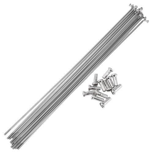 HEROFFIX 12 Set 14G Bicycle Spokes 227mm Bike Wheel Spokes 304 Stainless Steel Silver Tone