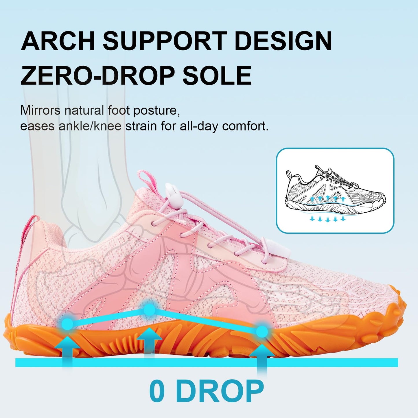 ELETON Barefoot Shoes Women Men Footwear, Wide Toe Box Hiking Zero Drop Non-Slip Quick-Dry River Boat Pool Beach Water Shoes, Lightweight Swimming Running Walking Sneakers Unisex
