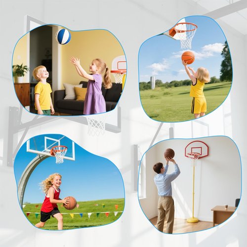 Mini Basketball Nets Replacement for 8"-10.25" Basketball Rims 8 Pcs White Nylon Small Basketballs Hoop Net with 8 Loops Basketballs Rims Thicker Ropes Weaved All Weather