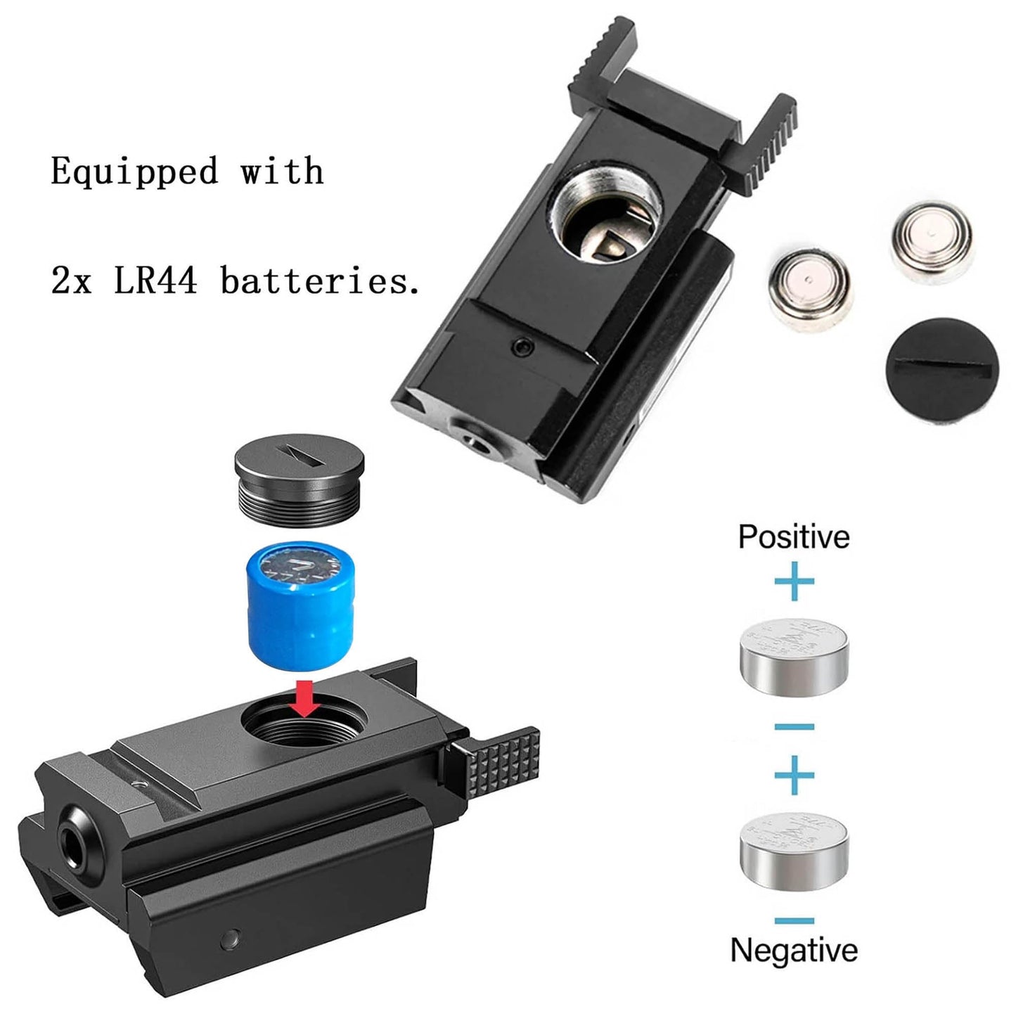 KASENTE Red Laser Sight, Low Profile Picatinny Mount Red Beam Sight, Ambidextrous Control, Class II(Power <3mW)