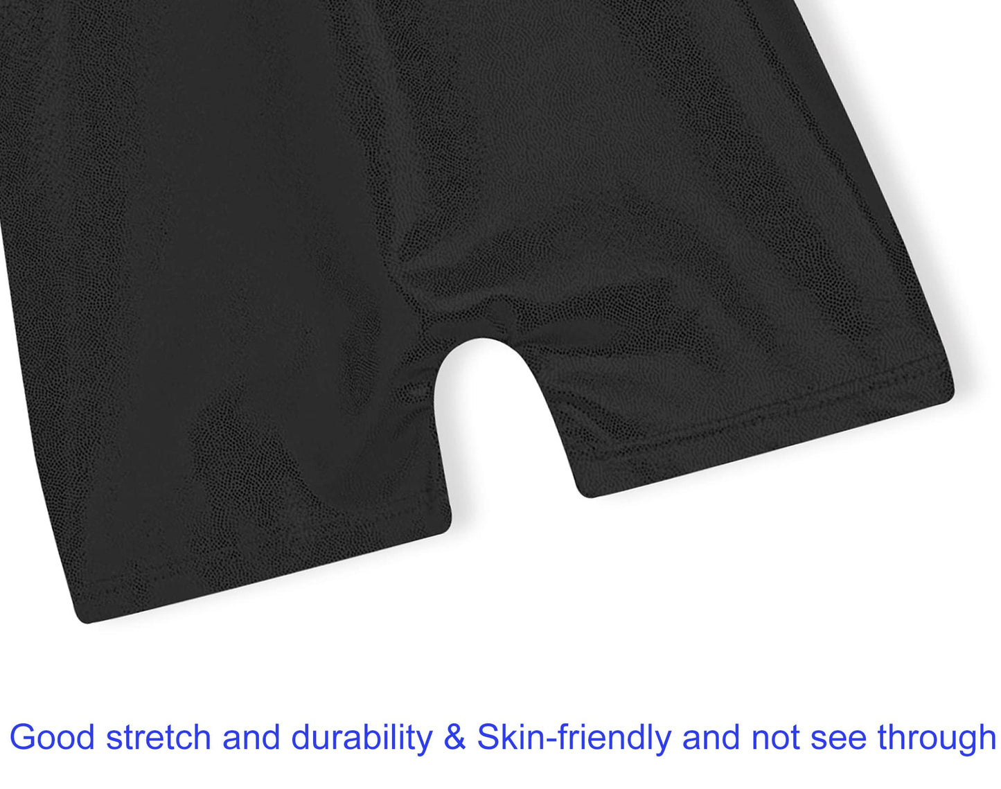 Domusgo Gymnastics Leotards for Girls 9-10 Years Old Glitter Black One Piece Unitard with Shorts