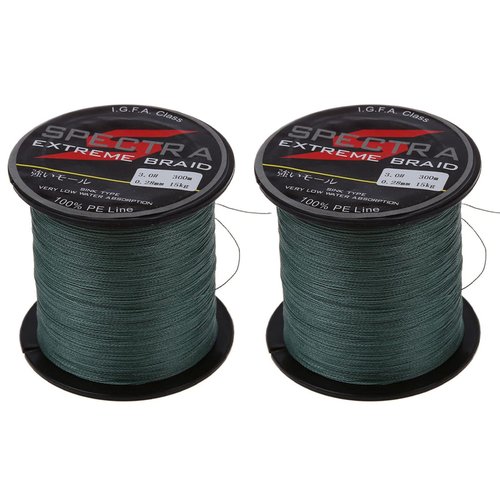 Bloepum 2X Nylon Braid Fishing Wire 30lb 300M 11kg for Lure Train