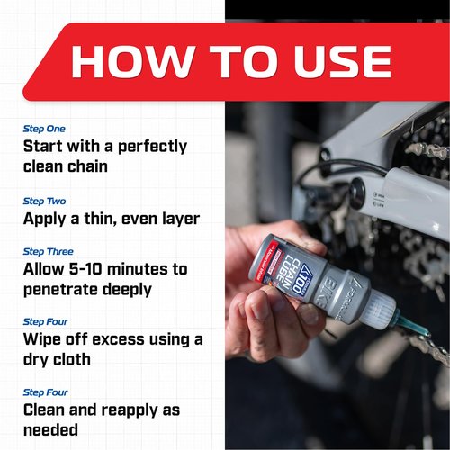 Formula 100 eBike Chain Lube – Lubricant for Electric Bikes – Durable Corrosion & Wear Protection, Friction Reduction, Race Day Blend – 50ml (1.69 oz)
