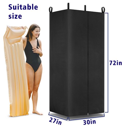 UNIFAMILY Waterproof Pontoon Tent, Privacy Boat Tent, 30 * 27 * 72 in Heavy Duty Hanging Changing Room, Privacy Curtains for Pontoon Boats, Pontoon Boat Tent Attaches to Bimini Top Poles