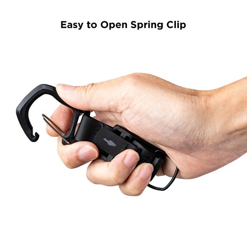 ALPAKA HUB Carabiner(L): Quick Release Keychain with Magnetic Belt Clip - EDC Carabiner for Keys - Tactical Gear & Backpack Accessories - Attach to ALPAKA Sling Bag, Belt Loops, and More