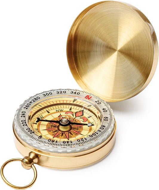 1 PCS Camping Survival Compass Metal Compass Kids Compass for Hiking Camping Hunting Outdoor Military Navigation Tool