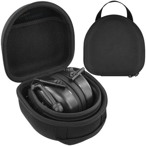 co2CREA Protective Case for Walker's ‎GWP-BTPAS/GWP-SF-PBTM Compact 25dB NRR Collapsible Hunting Shooting Passive Hearing Protection Muff w, Black Case