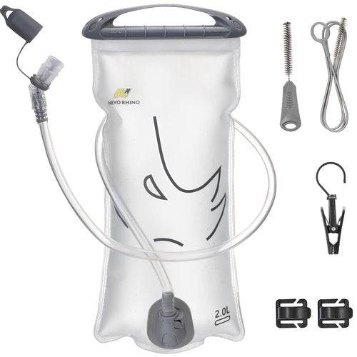 N NEVO RHINO Hydration Bladder 2L,Water Reservoir for Hiking Backpack Leak Proof Water Storage Bladder,BPA-Free Water Pouch Hydration Pack for Camping Cycling Running