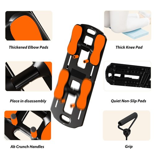 Pilates Board, Foldable Pilates Reformer Machinet with Phone Holder, 7-in-1 Multi-Purpose Portable Pilates Reformer Machine Home Pilates Kit for Home Workout, Fitness, Exercise