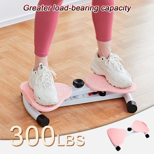 Sttlejura Waist Twist Workout Machine, Ab Machine Weight for Slim Waist and Core Ab Exercise Foot Massage and Weight Loss, Noiseless Home Gym Exercise Equipment for Women Men(Pink)