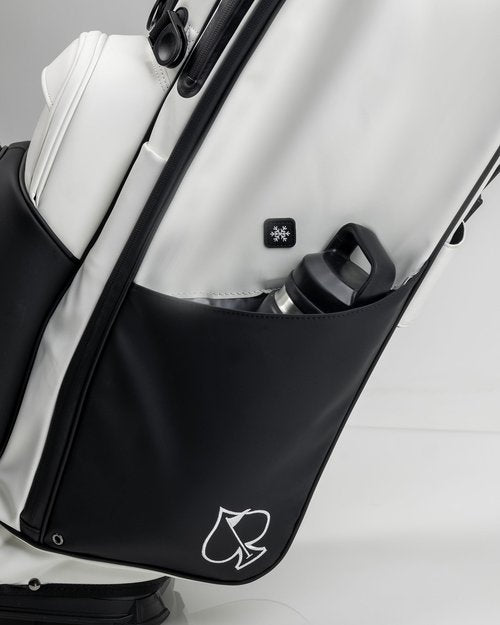 Pins & Aces Player Preferred Golf Bag - Premium Design, Lightweight Golf Bag with Stand - Velvet-Lined 5-Way Club Divider System (Domino)