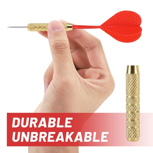 Accmor 18 Pack Steel Tip Darts - 18 Gram Metal Dart Set for Dartboard