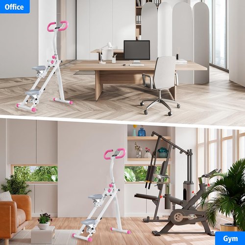 Stair Stepper for Home,Vertical Climber Workout Machine,Stair Stepper with Handlebar for Full-Body Exercise Stair Stepper with Stable Frame Adjustable Handlebar (Pink)