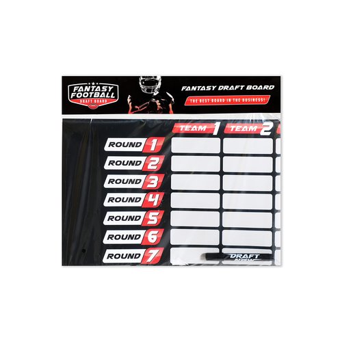 XL Fantasy Football Draft Board for The 2024-2025 Season Kit, 120 LB Material - 6 Feet x 4 Feet Board - Up to 14 Teams & 500+ Player Stickers & Draft Guide