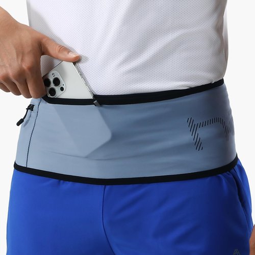 Haimont Light Weight Waist Belt Fanny Pack, Durable Trail Running Storage Belt for Men and Women Quick Hydration, Blue, M
