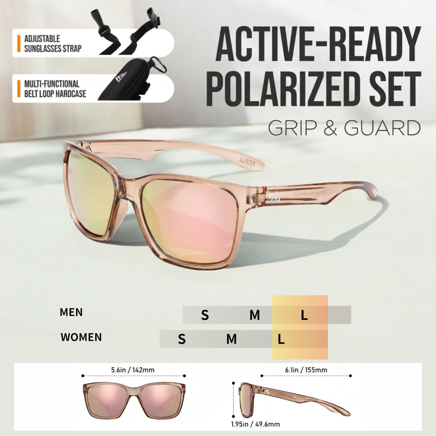 AEROX Oversized Polarized Running Sports Sunglasses for Women, Lightweight