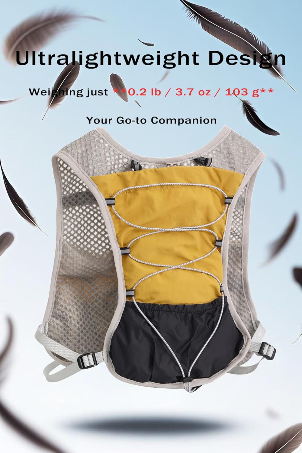Hydration Running Vest Ultra-Lightweight for Women Men [2025 Upgraded], Breathable All-Weather Water Vest Hiking Backpack, Adjustable Water Backpack for Hiking, Cycling, Trail Marathon Race