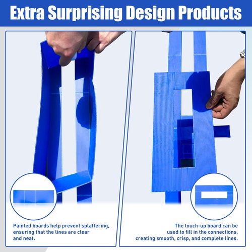 LndscLaser Waterproof Basketball Court Stencil Kit for Concrete, Basketball Court Marking Kit, Plastic Material, Sun-Resistant NOT Paper Board, Durable,Reusable, Can be Used More Than 100 Times